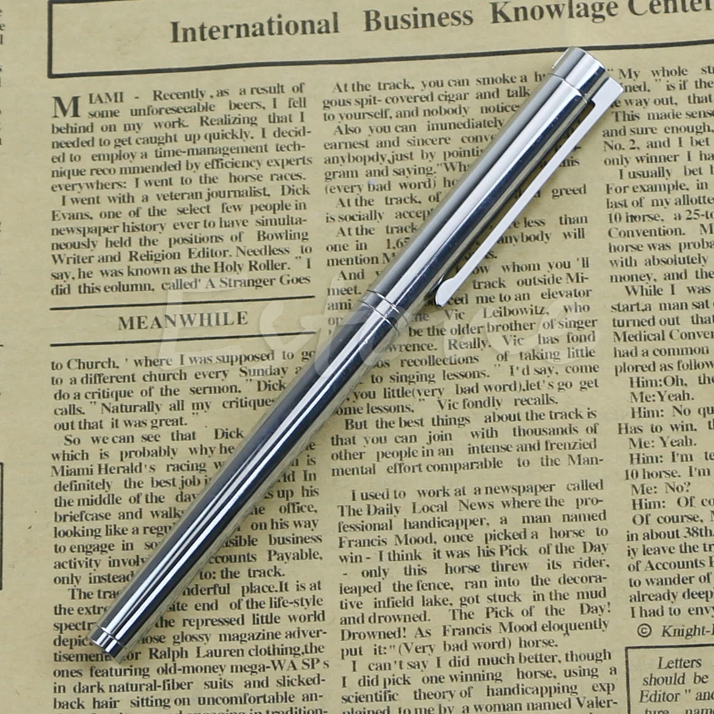 Горячая Распродажа Jinhao 126 перьевая ручка с капюшоном полностью серебряная Прямая