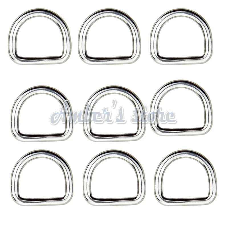 10PCS 3 MM Diameter Forged AISI 316 Stainless Steel Welded D Ring Boat Hardware Rigging | Спорт и развлечения