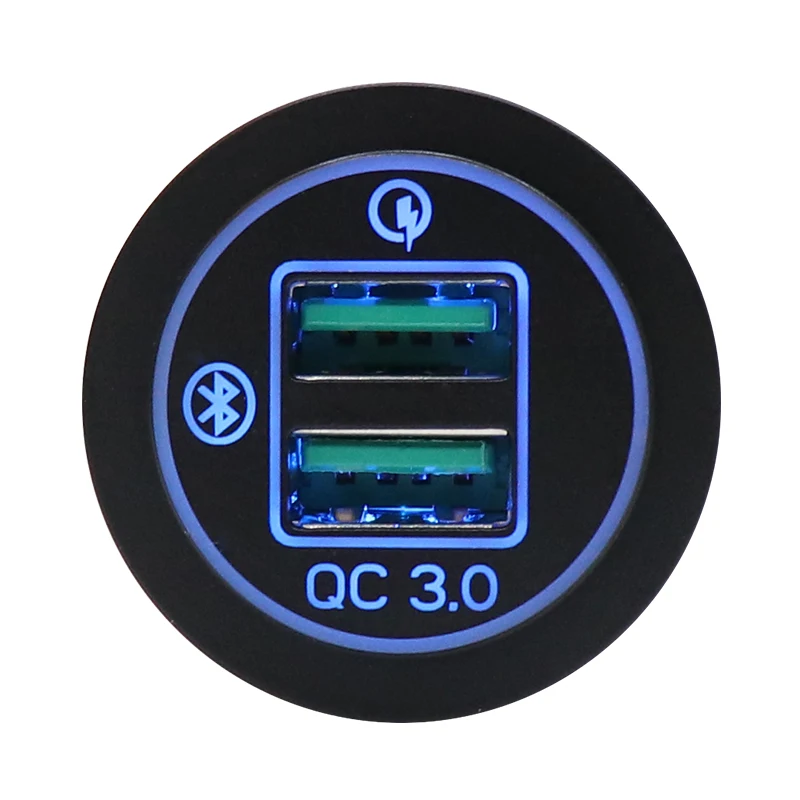 Быстрый QC 3 0 12 в 18 Вт двойной USB вольтметр GPS зарядное устройство положение для