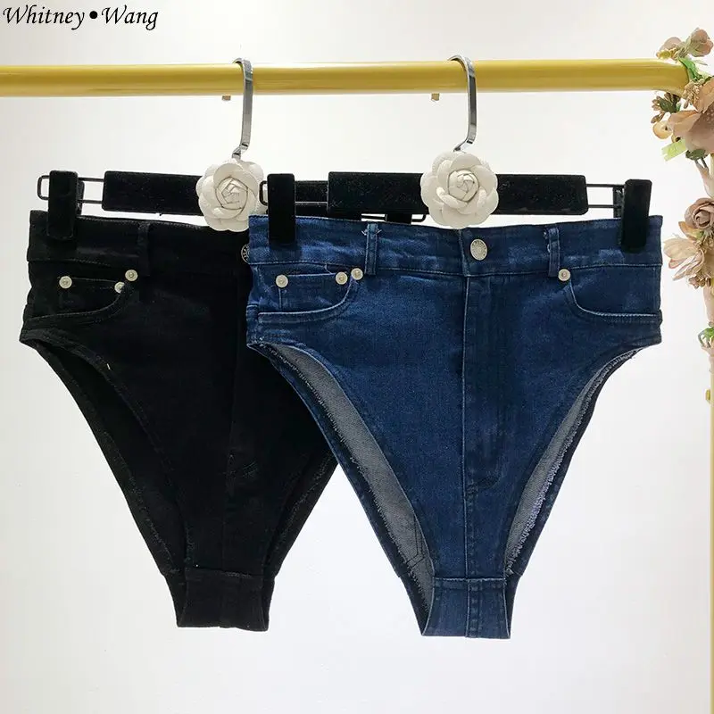 Женские джинсовые шорты WHITNEY WANG стильные уличная мода лето 2019 | Женская одежда