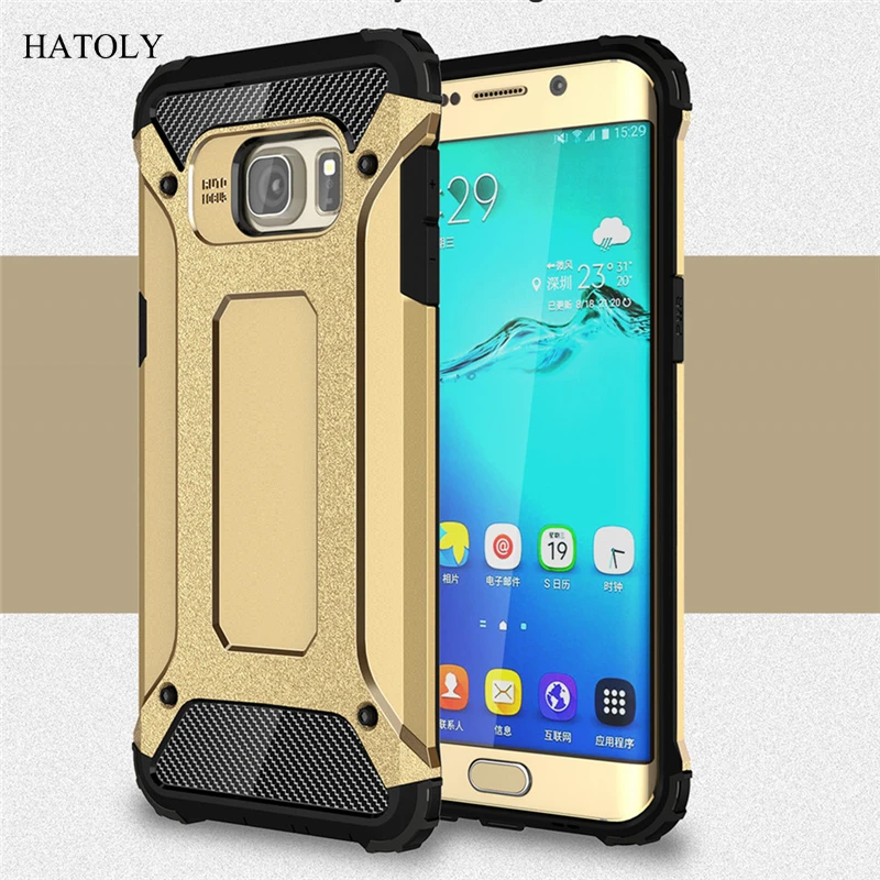 HATOLY For Coque Samsung Galaxy S6 Edge Plus Case Heavy Armor Hard Cover Silicone for G9280 |
