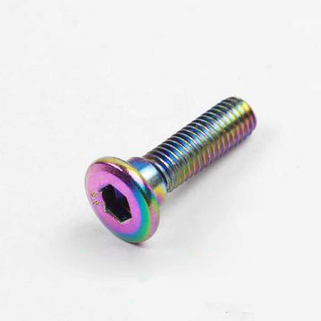 color 8 pce для M8 Цвет титановый двигатель диск передачи код большой abalone большой радиационный тормозной суппорт выхлопная насадка крепежный винт - Цвет: color