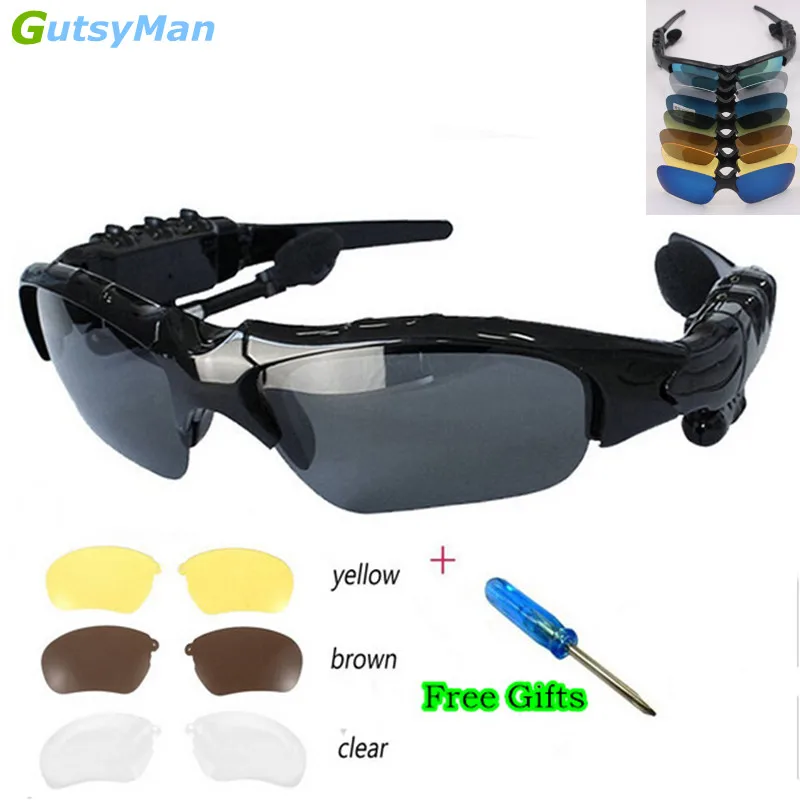 GutsyMan-gafas de sol para conducir, lentes de sol deportivos estéreo inalámbricos con...