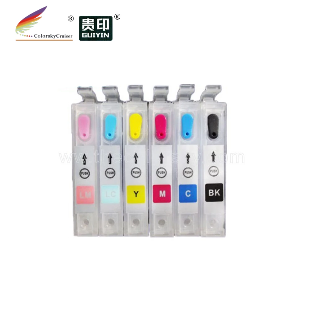 (RCE-801-806) Epson T0801-T0806 80 Stylus Photo P50 PX650 PX660 PX700W PX710W bk/c/m/y/lc/lm