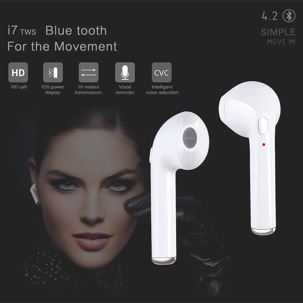 I7s tws Bluetooth наушники беспроводные вкладыши стерео бинауральный PK i9s i10 гарнитура