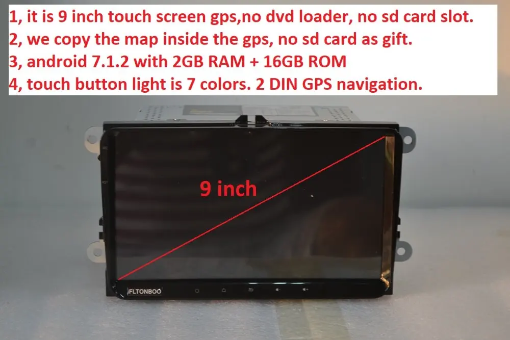 9 дюймов 2 din Android 7.1.2 Для VW B6 tiguan golf jetta автомобильный gps навигатор Wifi BT rds canbus