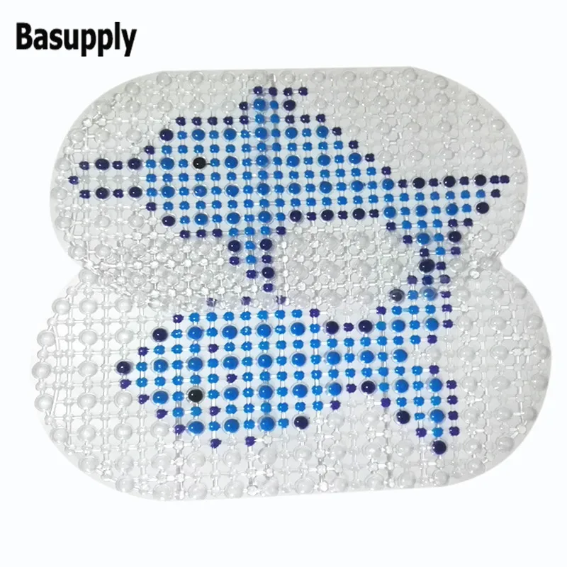 Basupply 1 шт. ПВХ мультяшный коврик для ванной Прозрачный декор комнаты душевой в