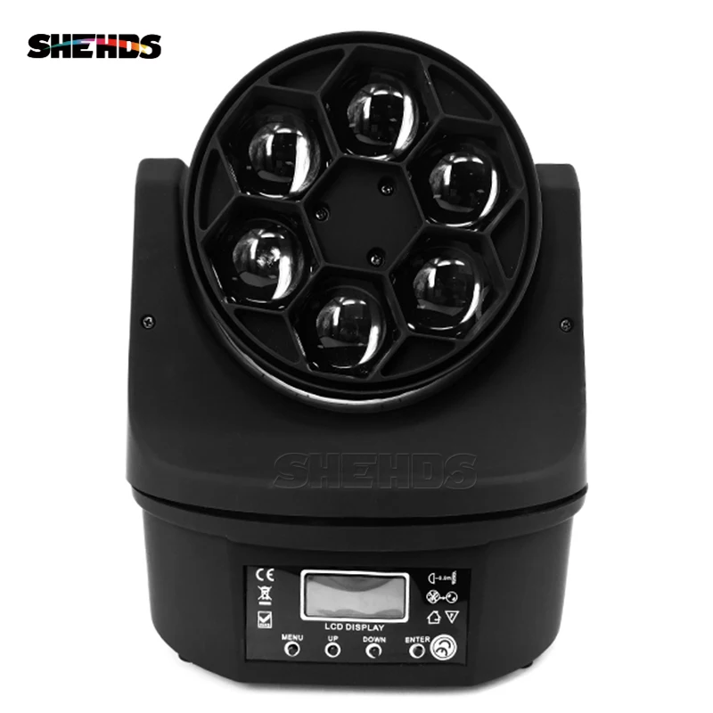 LED Beam+Wash Six Bees Eyes 6x15W RGBW DMX512 Stage Effect Lighting For DJ Disco Birthday Party Dance Floor Nightclub Wedding | Лампы и