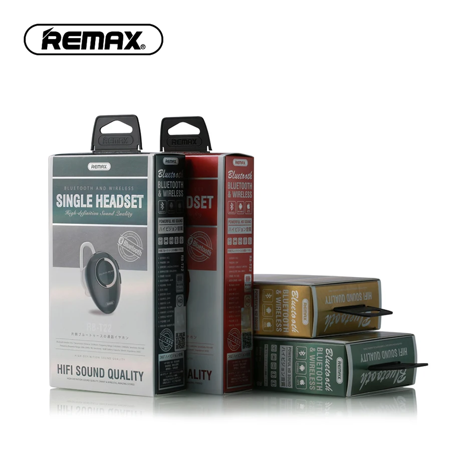 REMAX Мини Bluetooth V4.2 наушники T122 HD микрофон Беспроводной наушники-вкладыши чистый