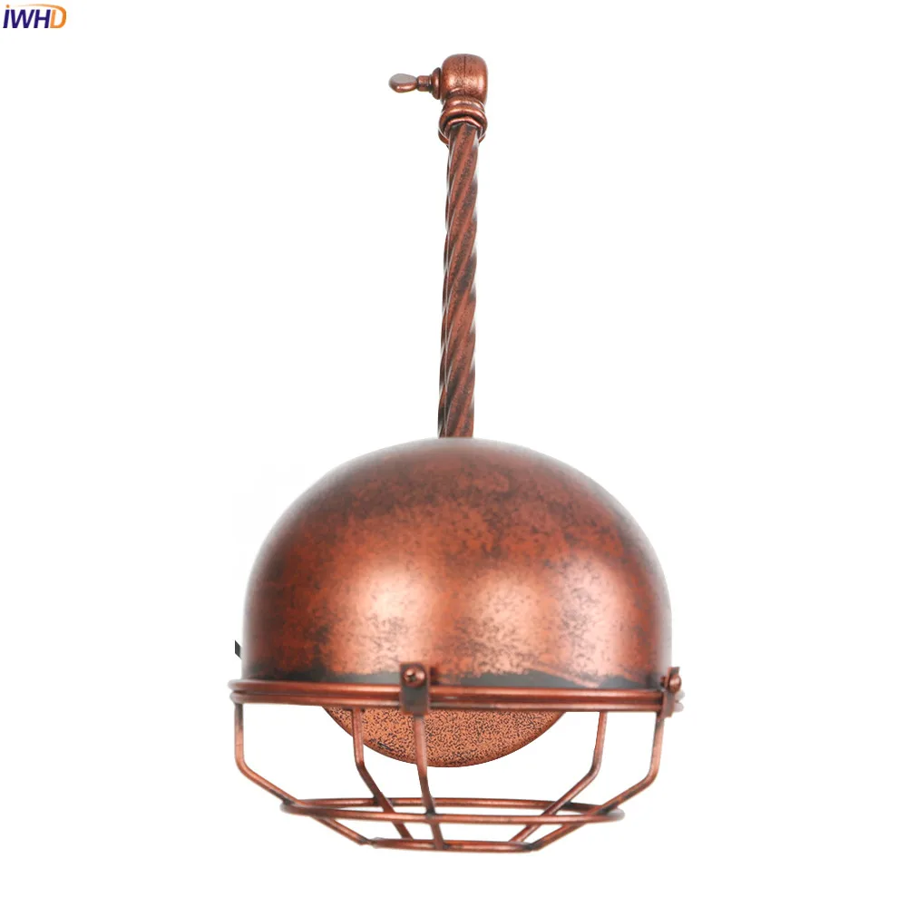 IWHD промышленный стиль ретро настенные светильники для дома спальни ванной