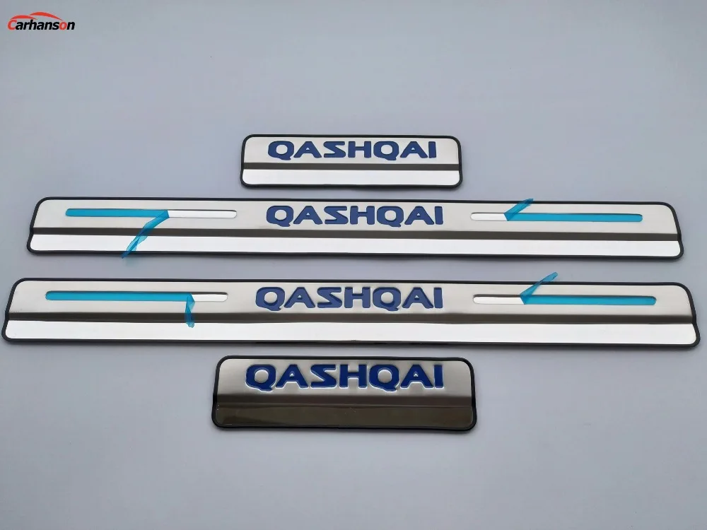 Автомобильные аксессуары для Nissan Qashqai, накладка на пороги J11, накладка на пороги из нержавеющей стали, наклейка для стайлинга автомобиля
