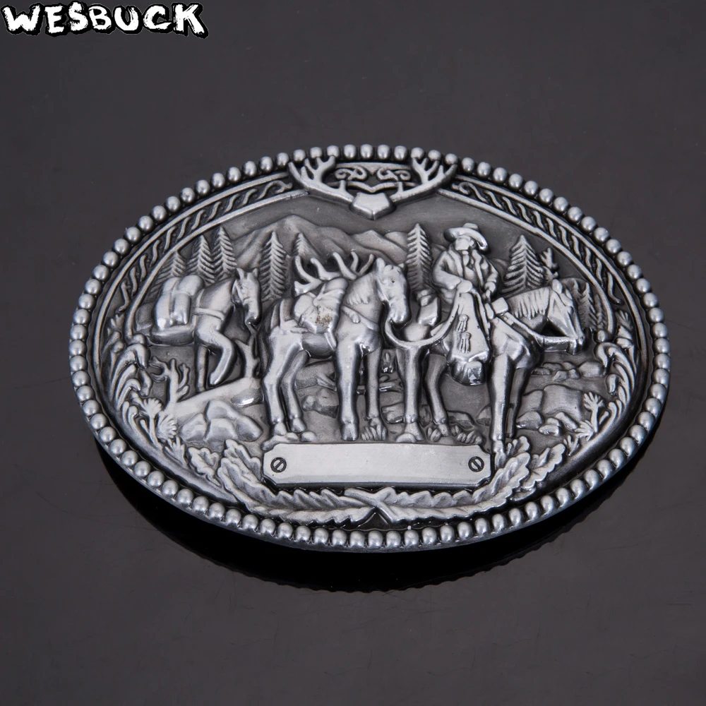 Ремень WesBuck с пряжкой для мужчин и женщин металлическая пряжка в западном стиле