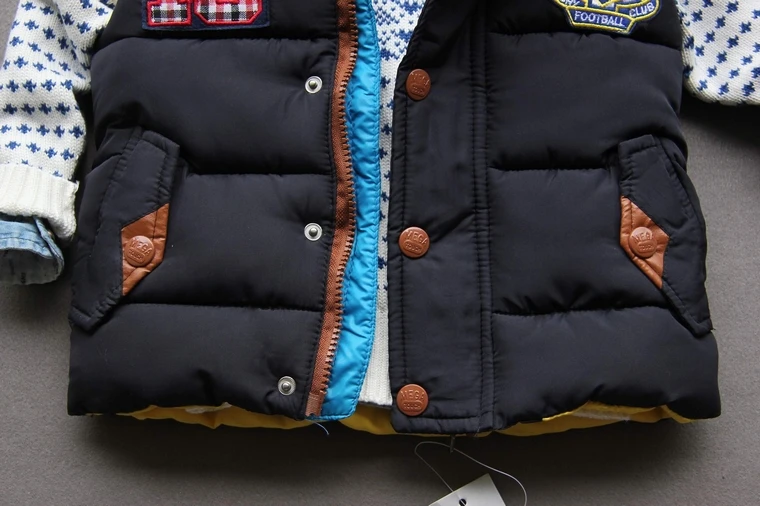 Новинка осенне зимний плотный жилет с капюшоном для маленьких мальчиков модный