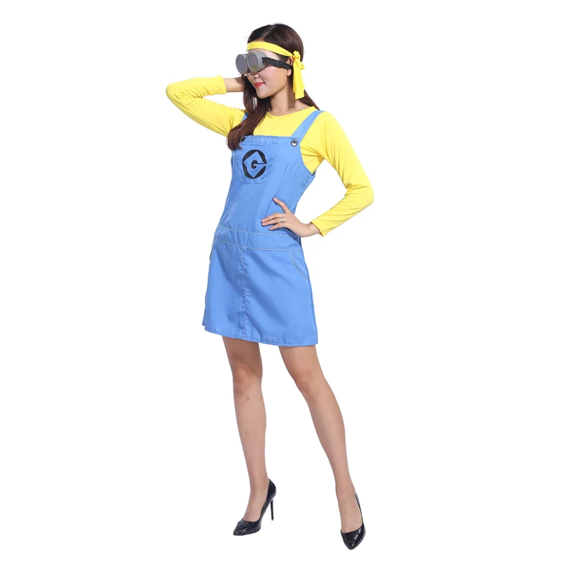 Новинка костюмы для косплея на Хэллоуин с маленькими желтыми людьми взрослых и