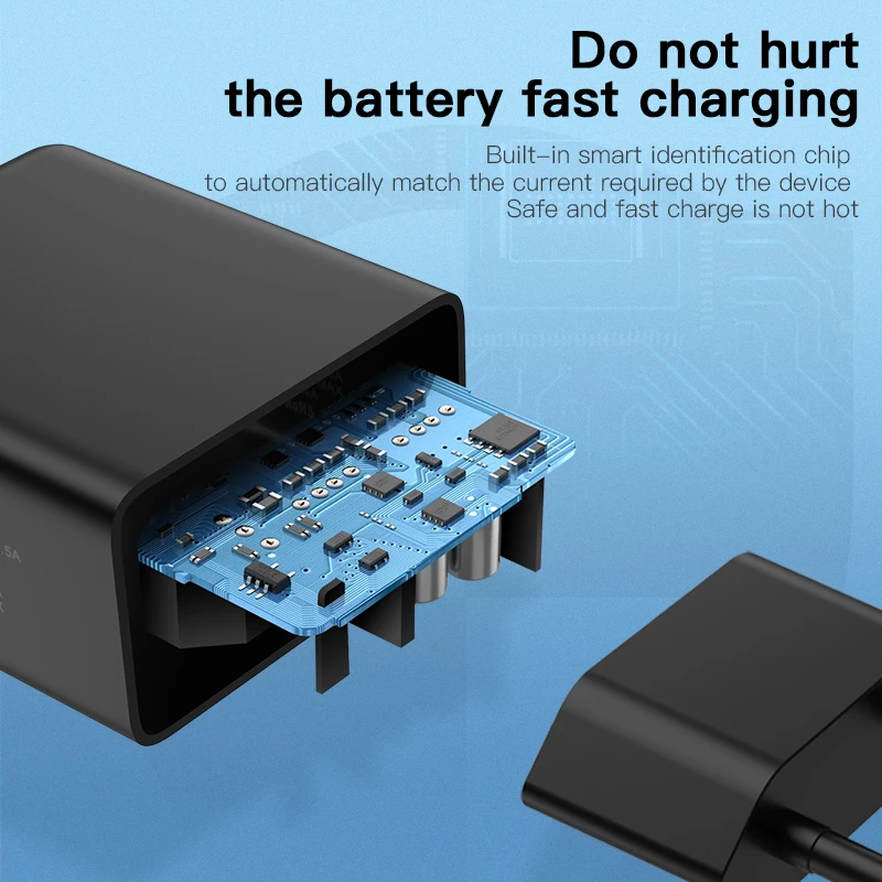 KUULAA Quick Charge 3 0 USB зарядное устройство 30 Вт QC3.0 QC DP Быстрая зарядка ЕС Supercharge для