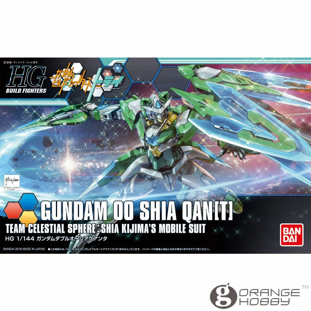 Мобильный костюм OHS Bandai HG Build Fighters 049 1/144 Gundam OO Shia QAN T комплекты моделей|model kit|assembly
