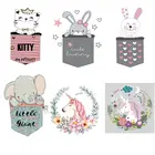 Термоаппликация для детской одежды с милыми животными, 6 шт.лот, Y-155