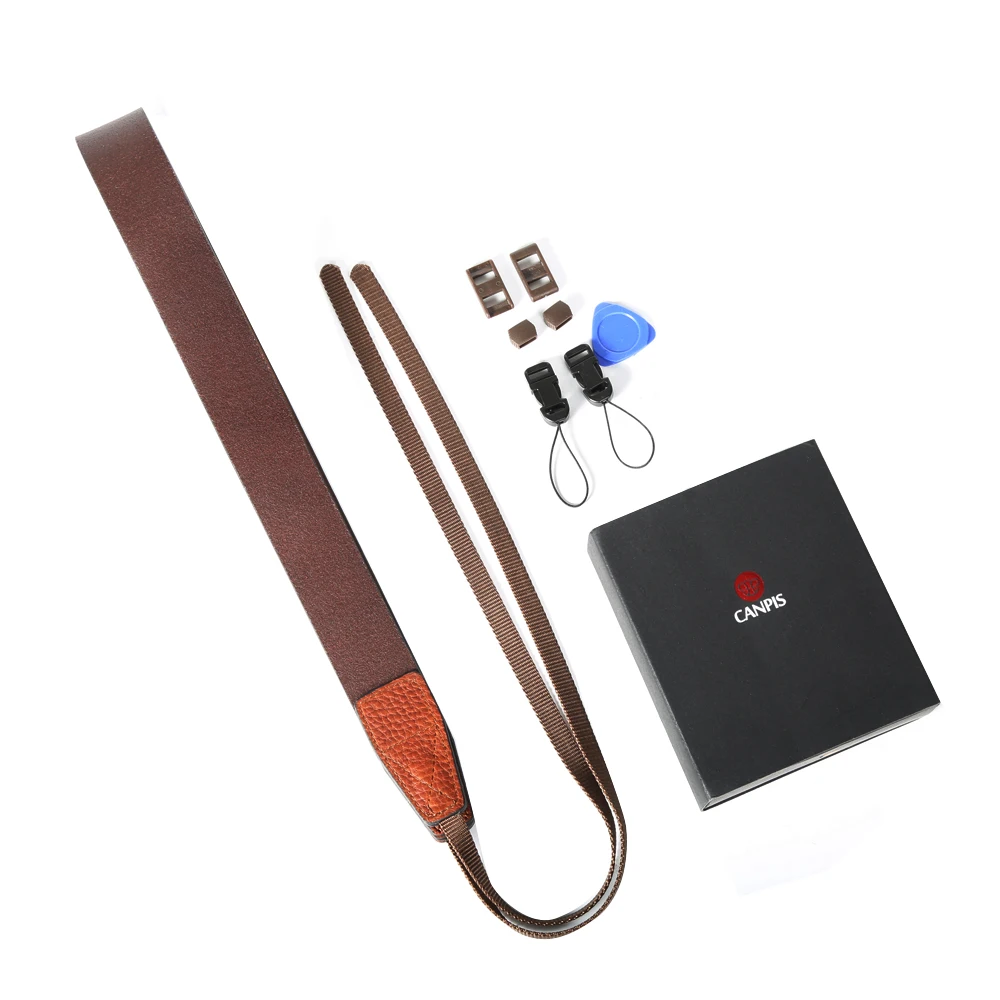 Универсальный Регулируемый кожаный ремешок CANPIS для DSLR Micro Camera коричневый и