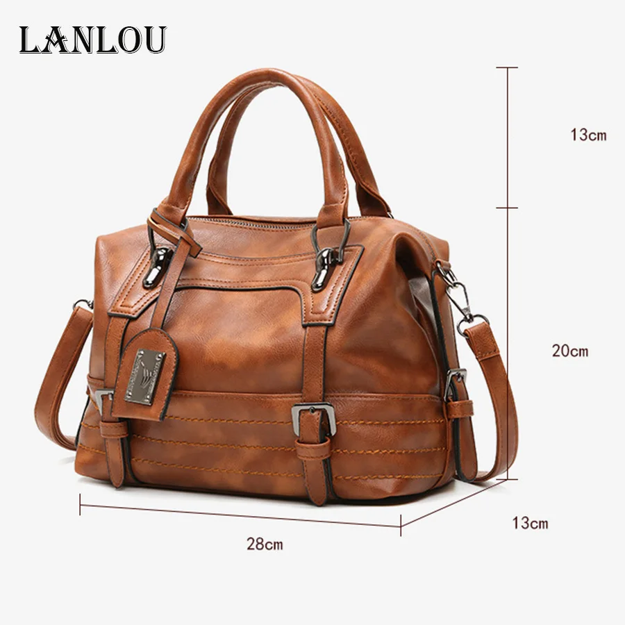 Женская сумка на одно плечо LANLOU модная с раздельным соединением 2019|Сумки ручками|