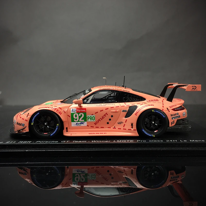 Ограниченное предложение 1/43 супер автомобиль 911 RSR Розовая Свинья Ле Ман модель дома дисплей коллекция мебели