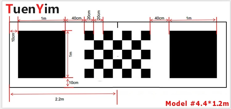 4.4*1.2M/1.6*1.2M 3D Car Camera Correction Calibration Cloth for 360 Degree Surround Bird View Panoramic DVR System
