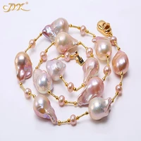 jyx baroque freshwater cultured pearl necklace party jewery for women gift aaa 25 inches