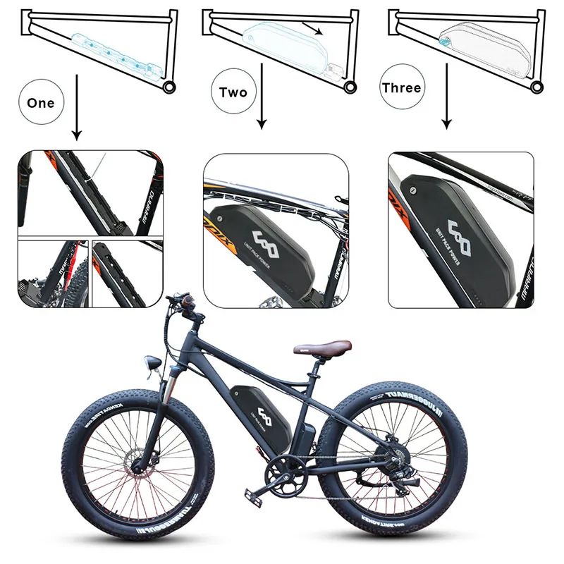 EBike 52V 17.5Ah Jumbo батарея samsung литиевые батареи для 1500W 1000W 750W Bafang BBSHD BBS03 электровелосипед