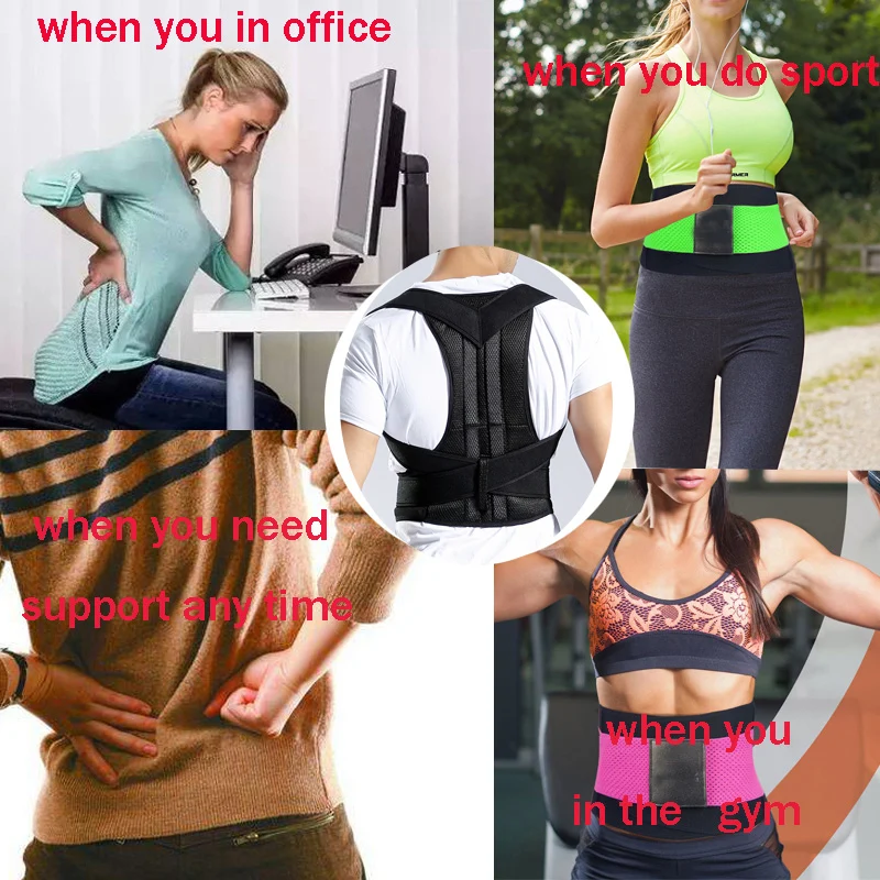 Поясной тренажер для спины Корректор осанки Корректирующее белье для плеч Поясничный Бандаж регулируемый взрослый корсет пояс для коррекции осанки