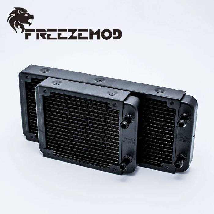 FREEZEMOD 240 мм алюминиевый компьютерный радиатор водяного охлаждения 18 трубок для 2*12 см вентиляторов. New-SR-L240F10