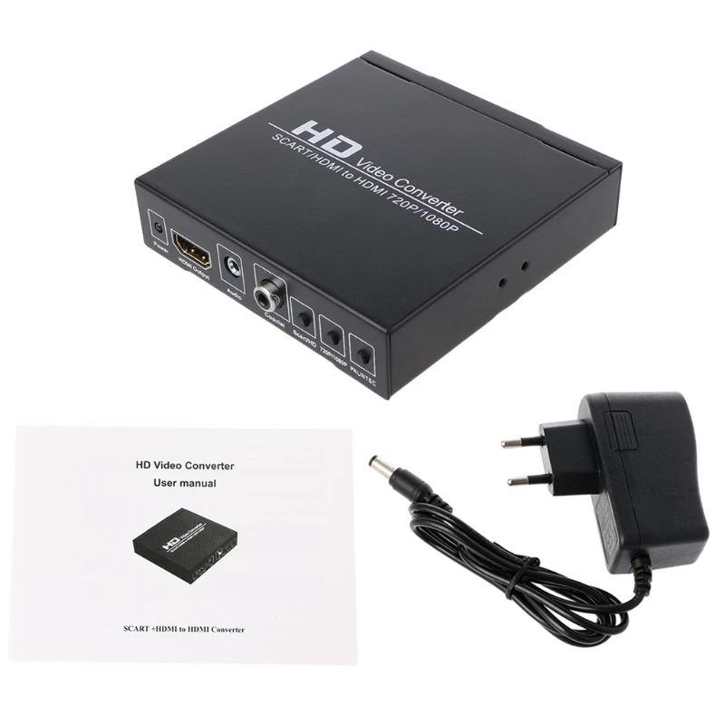 SCART+ HDMI в HDMI HD видео конвертер 720P 1080P 3,5 мм коаксиальный аудио выход