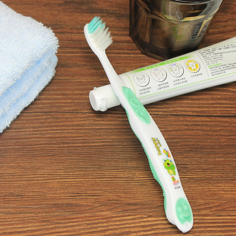 1 шт. детская зубная щетка с мультяшным медведем для маленьких мальчиков и