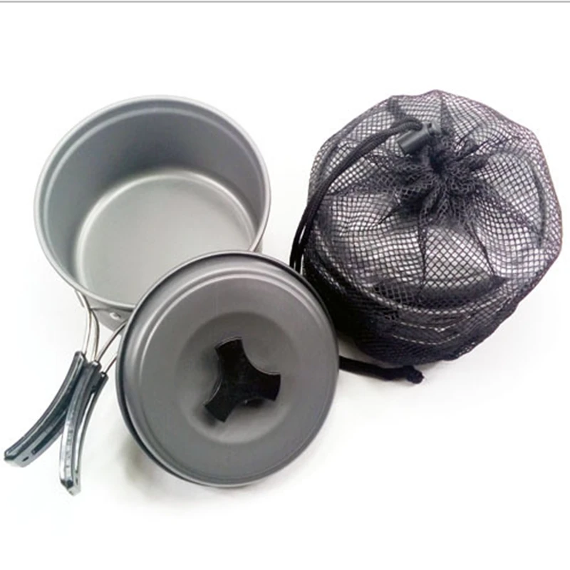 

YINGTOUMAN Aluminum Alloy Tableware Outdoor Camping Picnic Tableware Cookware Pots Frying Pan Bowl Set For Outdoor Travel