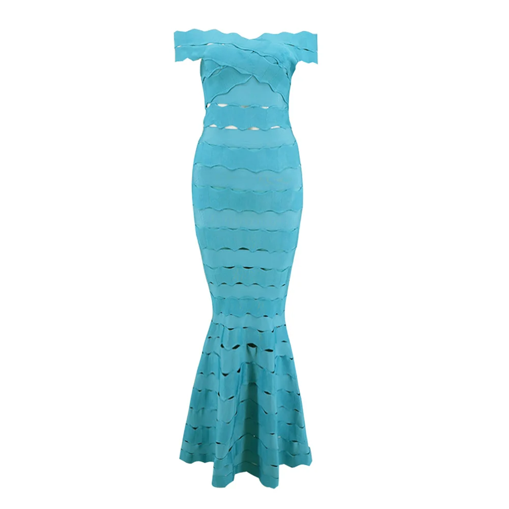 Artsu 2018 Spring Sexy Women Long Bandage Dress Mermaid Hollow out Celebrity Party Dresses Ankle-length Bodycon Wholesale | Женская