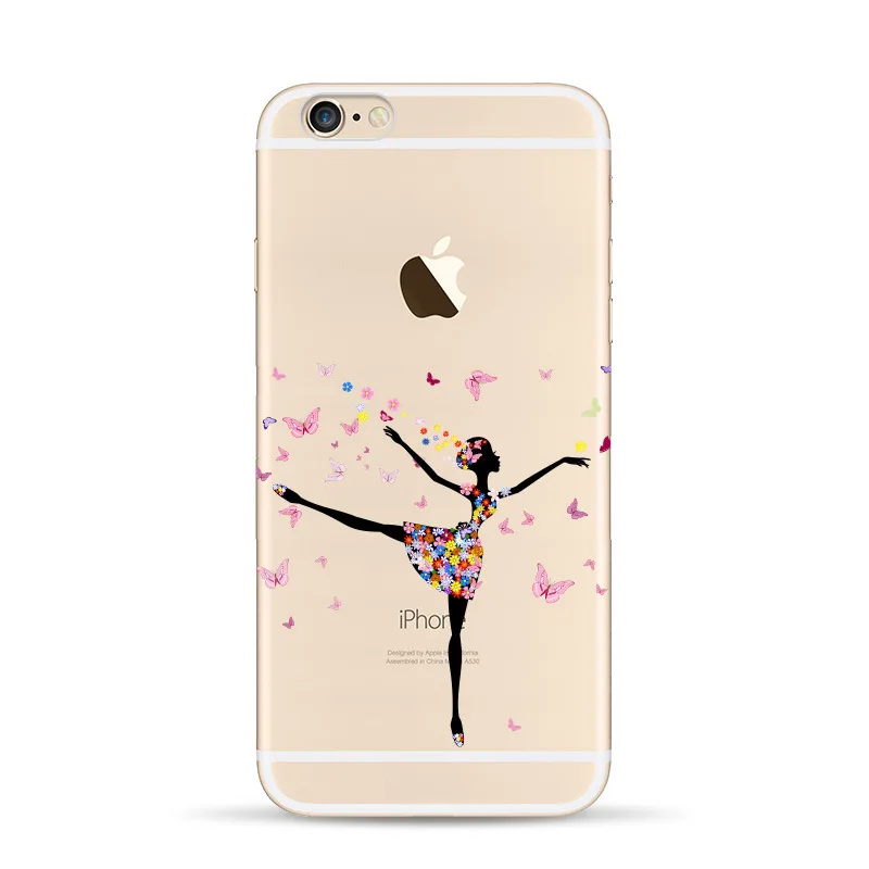 2017 Новый чехол для телефона с рисунком iPhone 4 4S 6 6S 5 5S SE красивой девушки цветочным