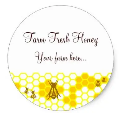 

1.5inch Honey Bee Honeycomb Art Custom Jar Stickers
