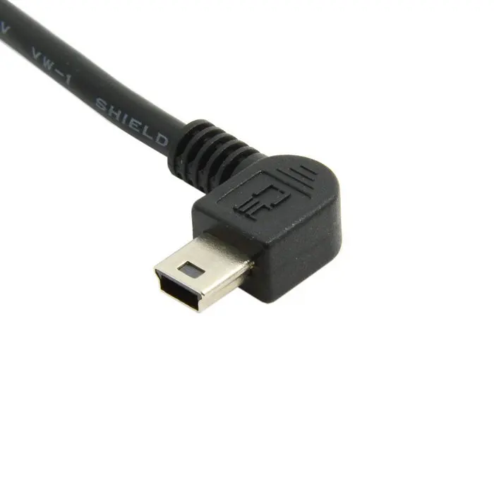 Мини USB 90 правый угловой кабель спиральный A Тип папа мини градусов 5pin B разъем