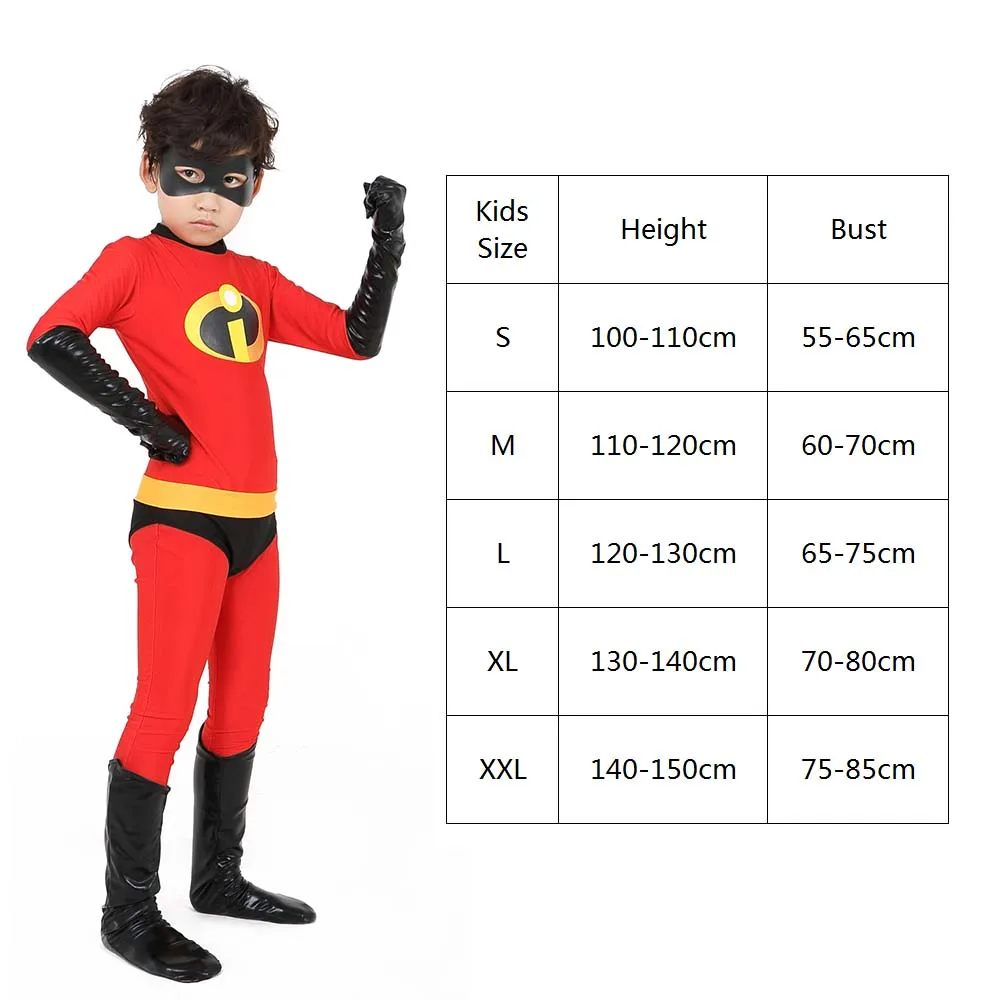 boys Incredibles/костюм из 2 предметов; классический костюм для костюмированной вечеринки «Mr and Mrs Incredible»; костюм фиолетового цвета для взрослых; нарядное семейное платье супергероя - Цвет: boys
