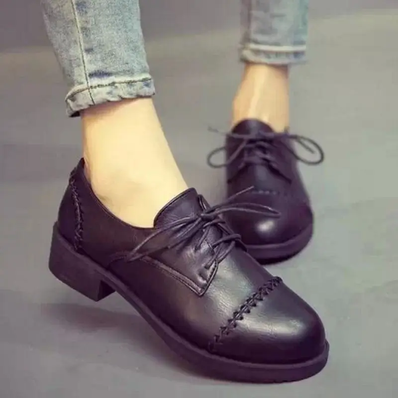 Женщина Плоские Туфли Новый Стильный Винтаж Круглая Голова Escarping Женщин Бренда