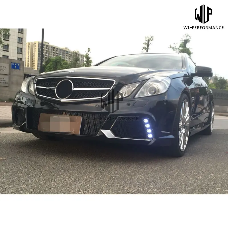 W207 FRP материал Неокрашенный автомобильный комплект кузова передний задний бампер боковые юбки боковые крылья для Mercedes Bens E Coupe 2009-2012