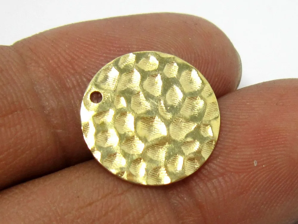 100 шт латунный Кулон 16 мм круглые молотые сырые латунные серьги фурнитура R422 |