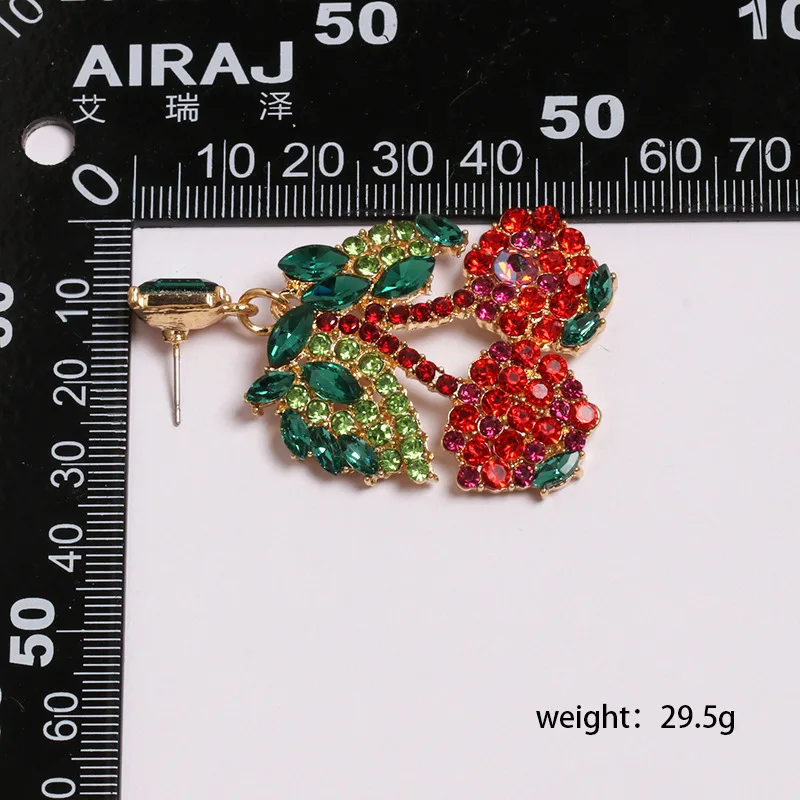 Модные Винтажные вишневые хрустальные Женские Висячие серьги для женщин