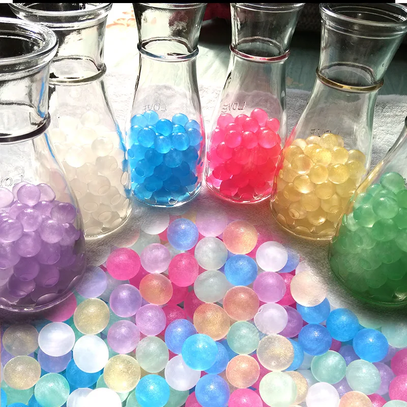 New 1000pc Pearl Crystal Soil Beads Aqua Hydrogel Gel Jelly Orbiz Growing in Water Balls for Flower Plant Wedding Decorative Toy