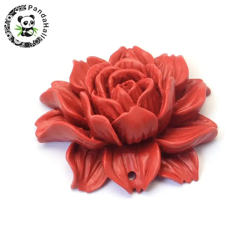 10 шт. цветочный Cinnabar Links FireBrick 39 ~ 40x46x16 мм отверстие: 2 мм|flower girl high heel shoes|flowerflowers charm |