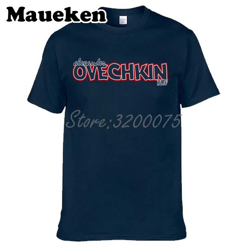 Мужская футболка Alex Ovechkin 8 Capital Captain для фанатов из США подарок с круглым вырезом