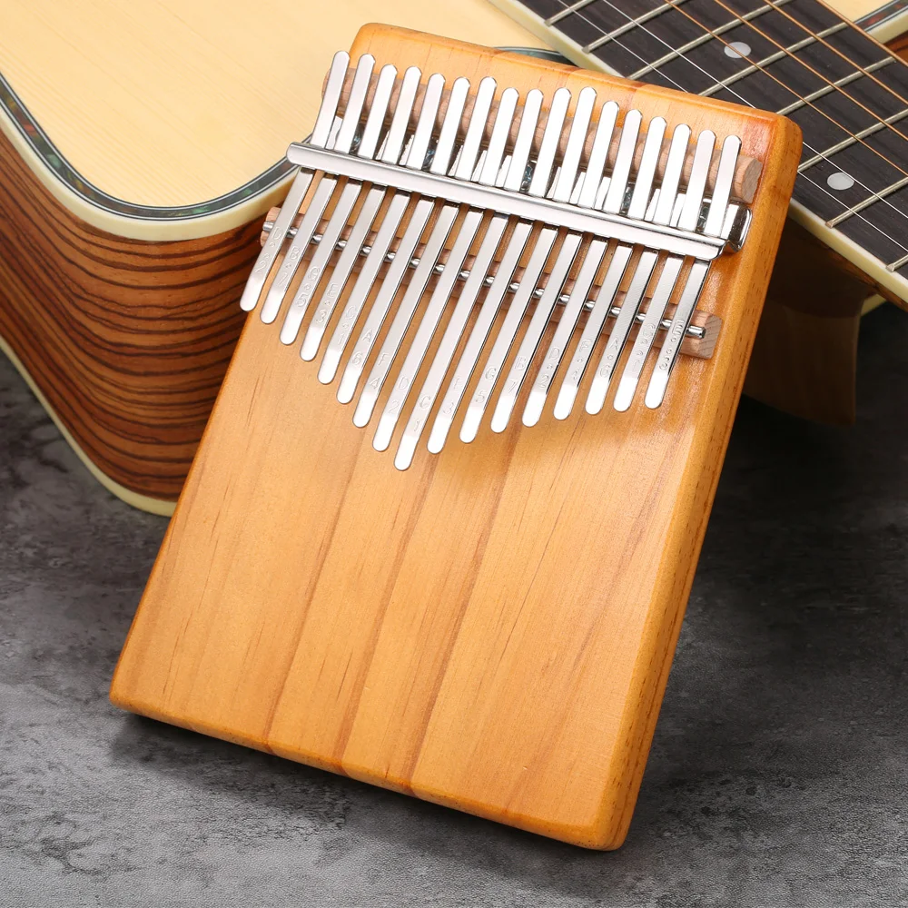 17 клавиш Kalimba Mbira Карманный музыкальный инструмент Пальчиковое пианино