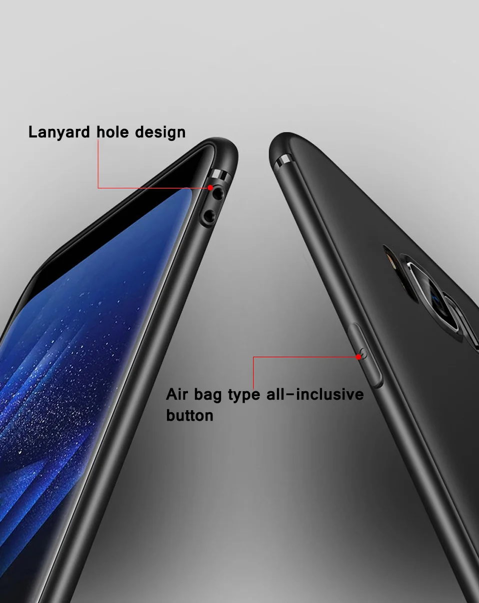 Тонкий силиконовый чехол для телефона samsung S6 S7 край S8 S9 плюс мягкий матовый TPU A5 A6 A7