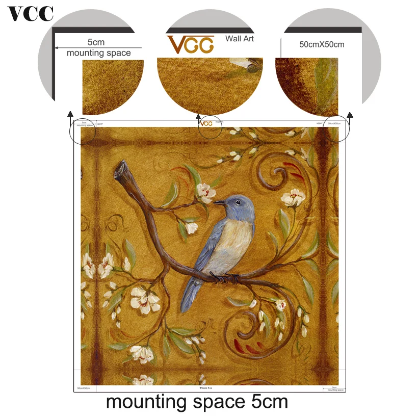 VCC птица масло Картины на стене Книги по искусству холст картины изображение