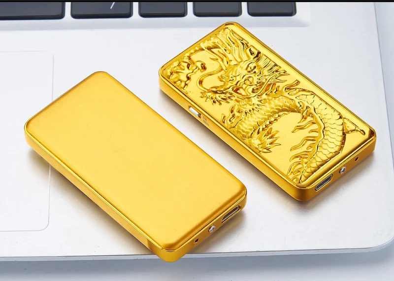 Tungsten Turbo USB Зажигалка для сигарет курение дракона тигра узор электронный зарядка