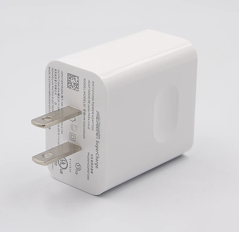 Супер зарядное устройство для HUAWEI, 5 В, адаптер, 5А, usb type-C кабель, быстрая зарядка для mate 9 10 p20 Pro p10 plus honor 10 - Тип штекера: US PLUG