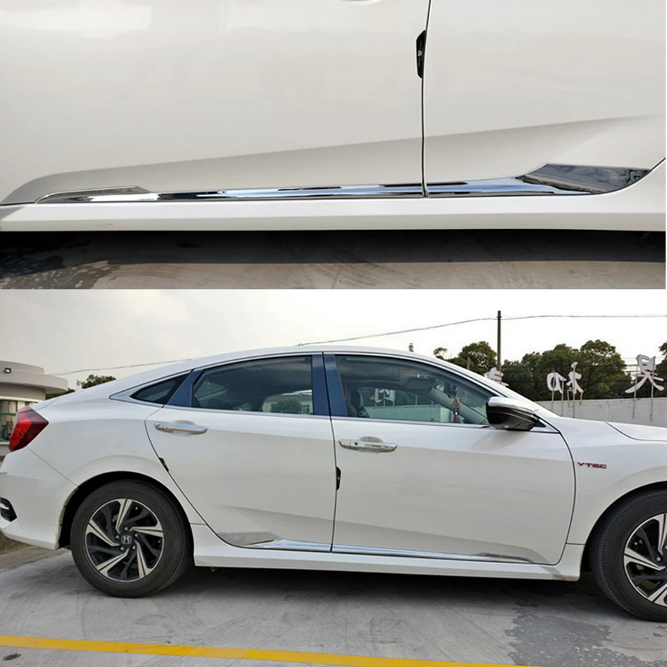 BACKAR автомобильный Стайлинг для Honda Civic 10 2016 2017 Модифицированная нержавеющая сталь